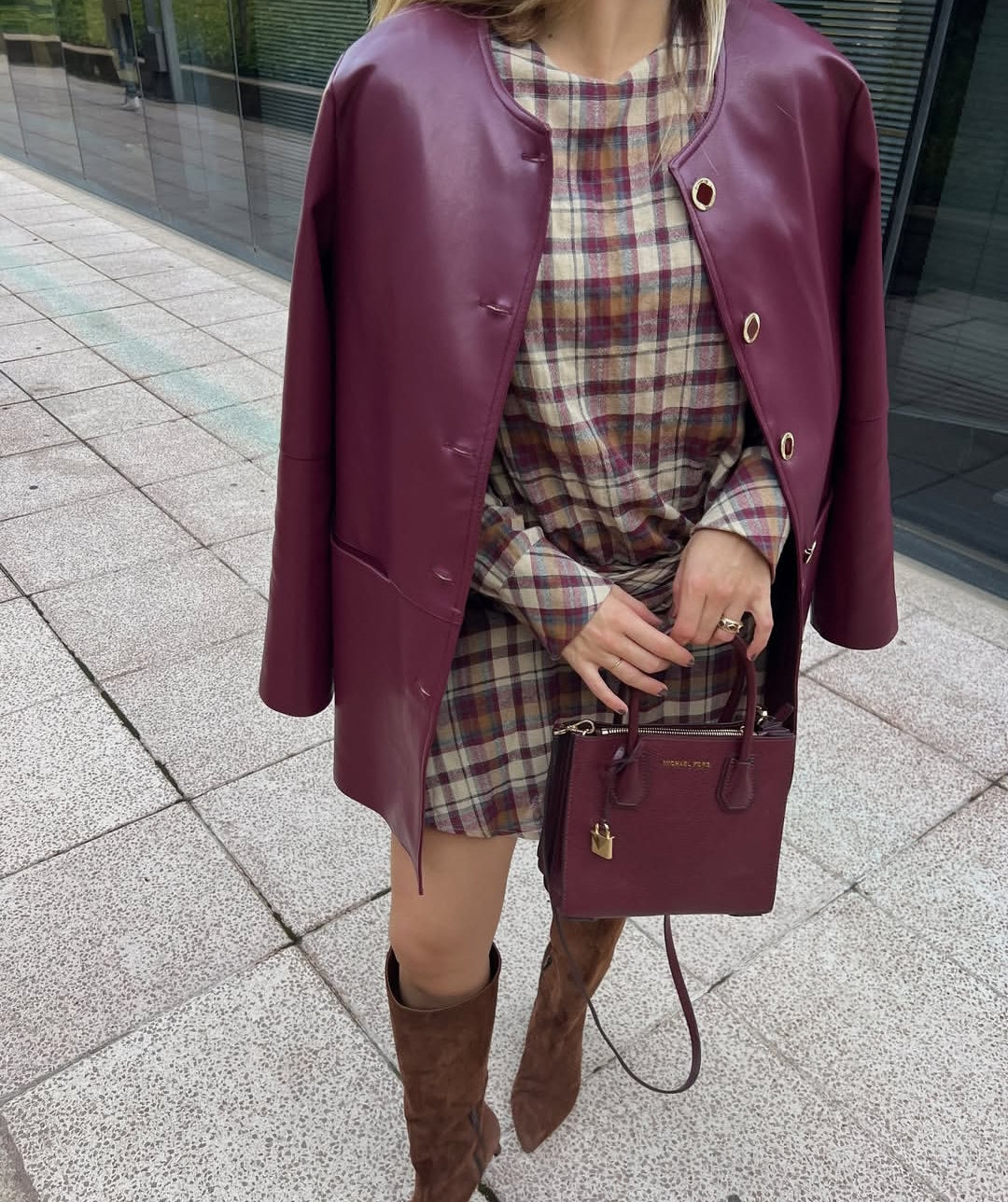 ROBE COURTE À CARREAUX