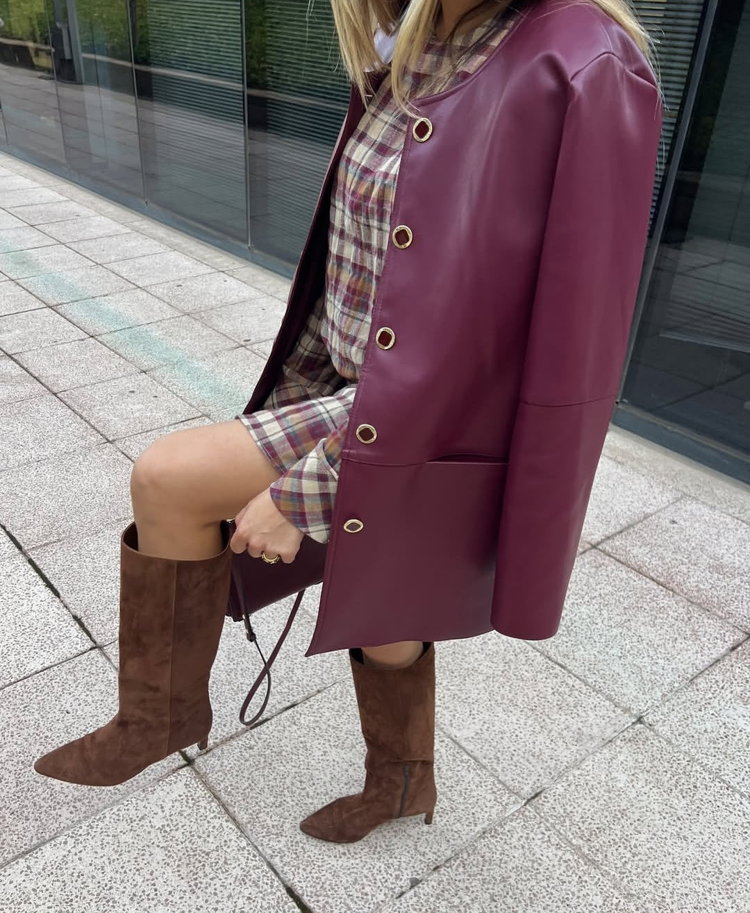 ROBE COURTE À CARREAUX