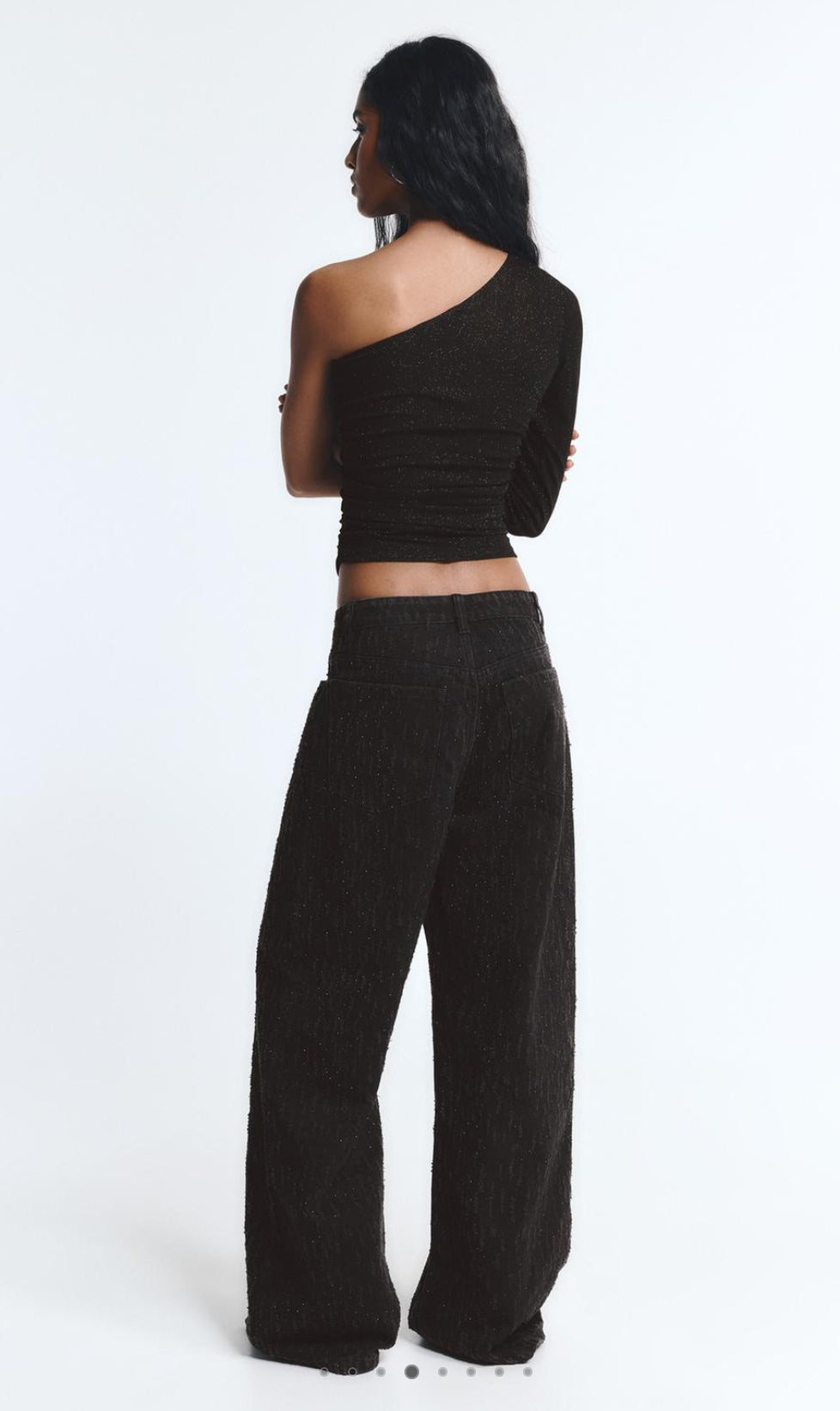 TOP ASYMÉTRIQUE DRAPÉ STRASS