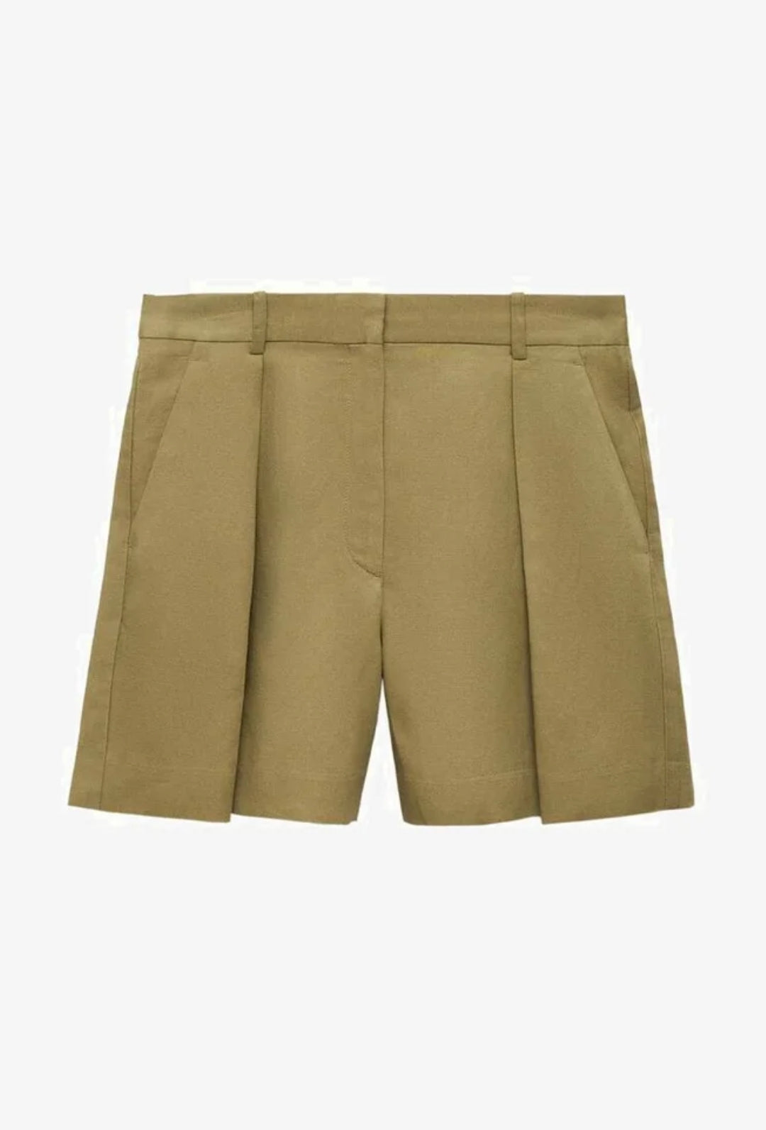 BERMUDA TAILLE HAUTE AVEC LIN