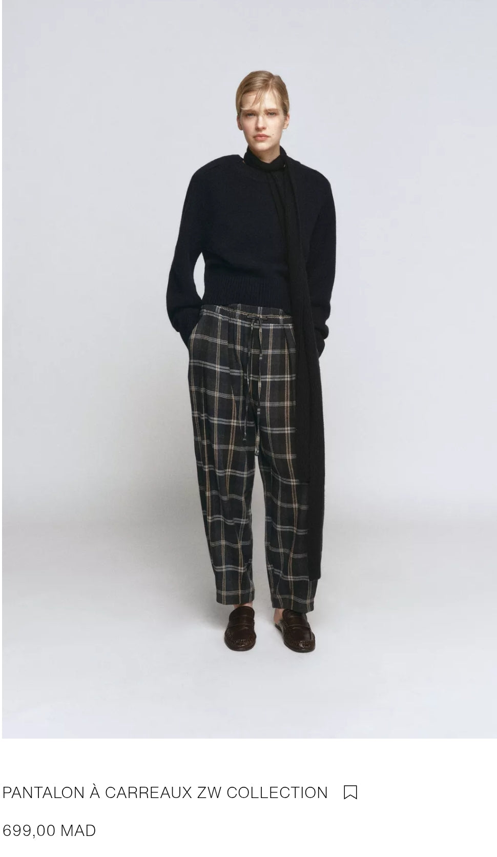 PANTALON À CARREAUX ZW COLLECTION