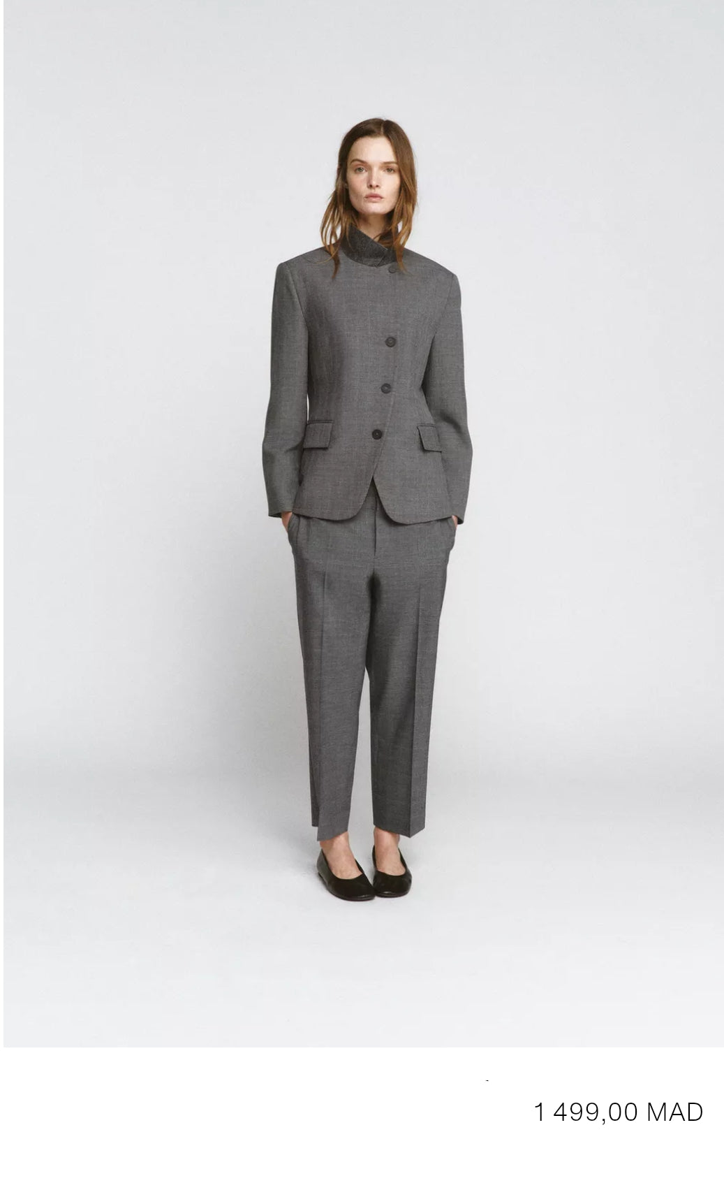 ENSEMBLE VESTE AJUSTÉE | PANTALON DROIT À CARREAUX ZW COLLECTION