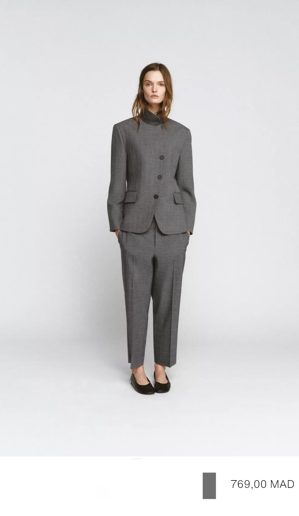 PANTALON DROIT À CARREAUX ZW COLLECTION