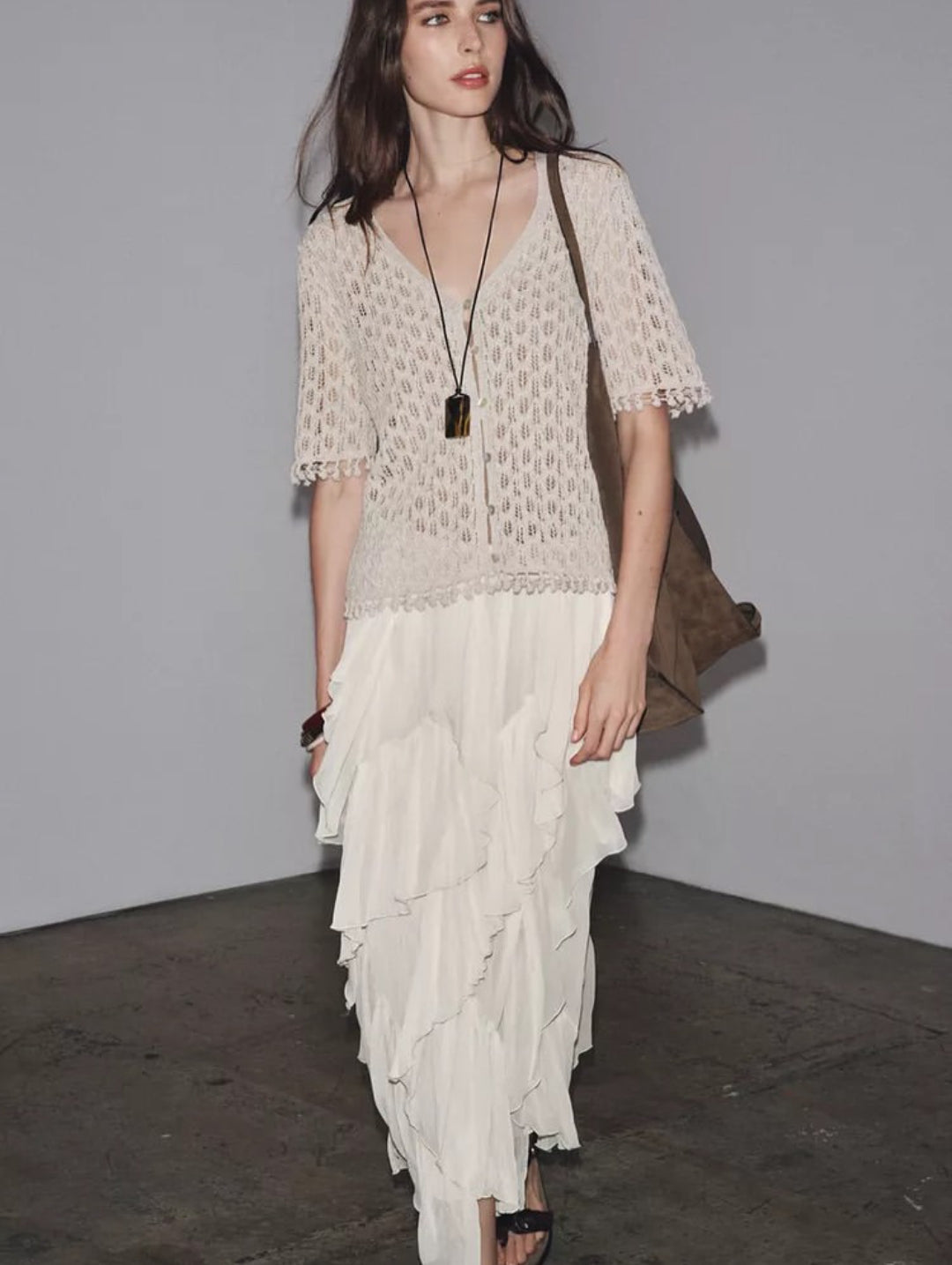 ZW COLLECTION COTTON GAUZE SKIRT