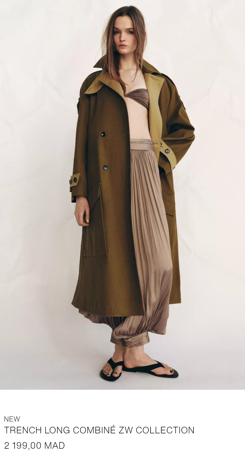 TRENCH LONG COMBINÉ ZW COLLECTION