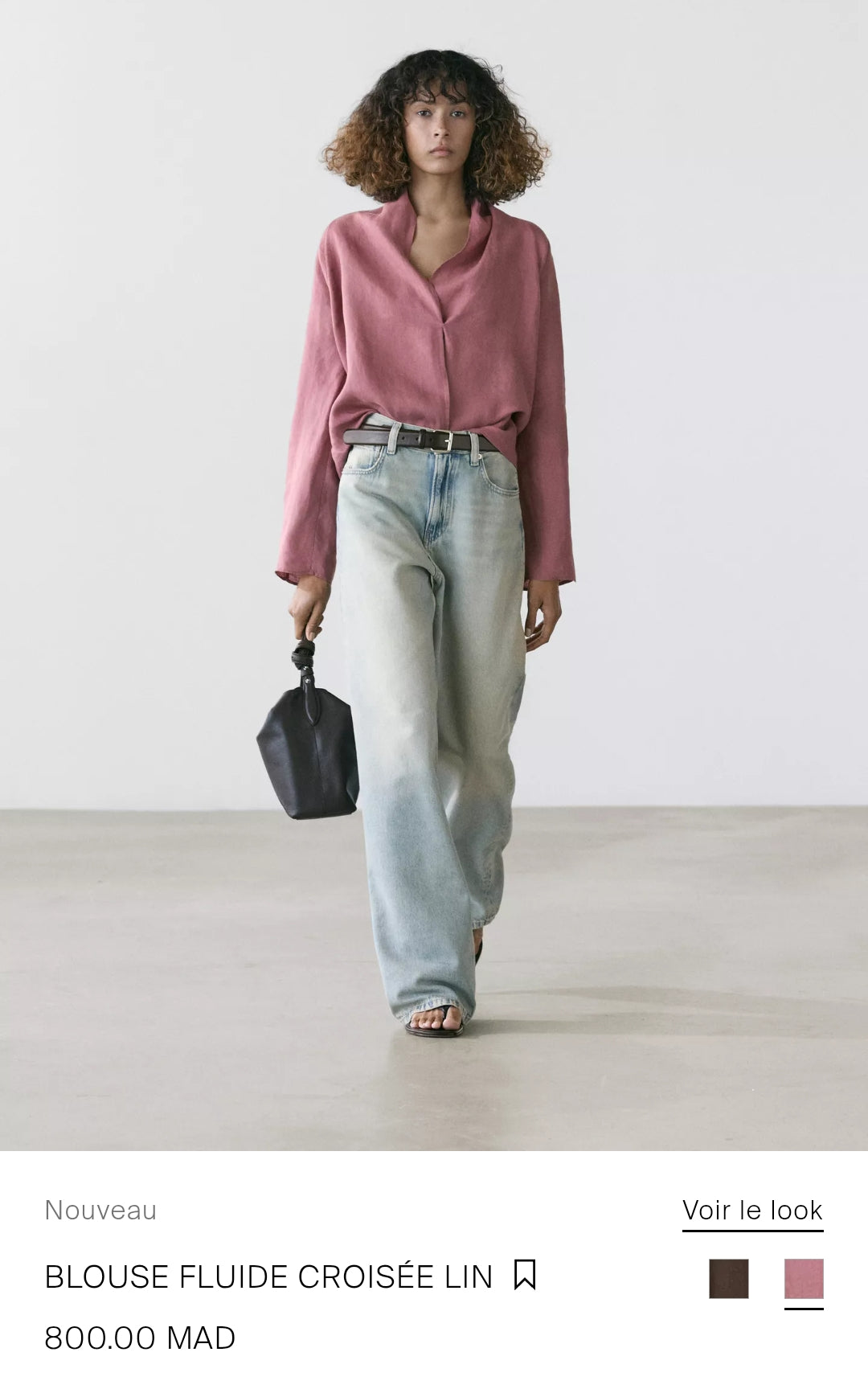 BLOUSE FLUIDE CROISÉE LIN