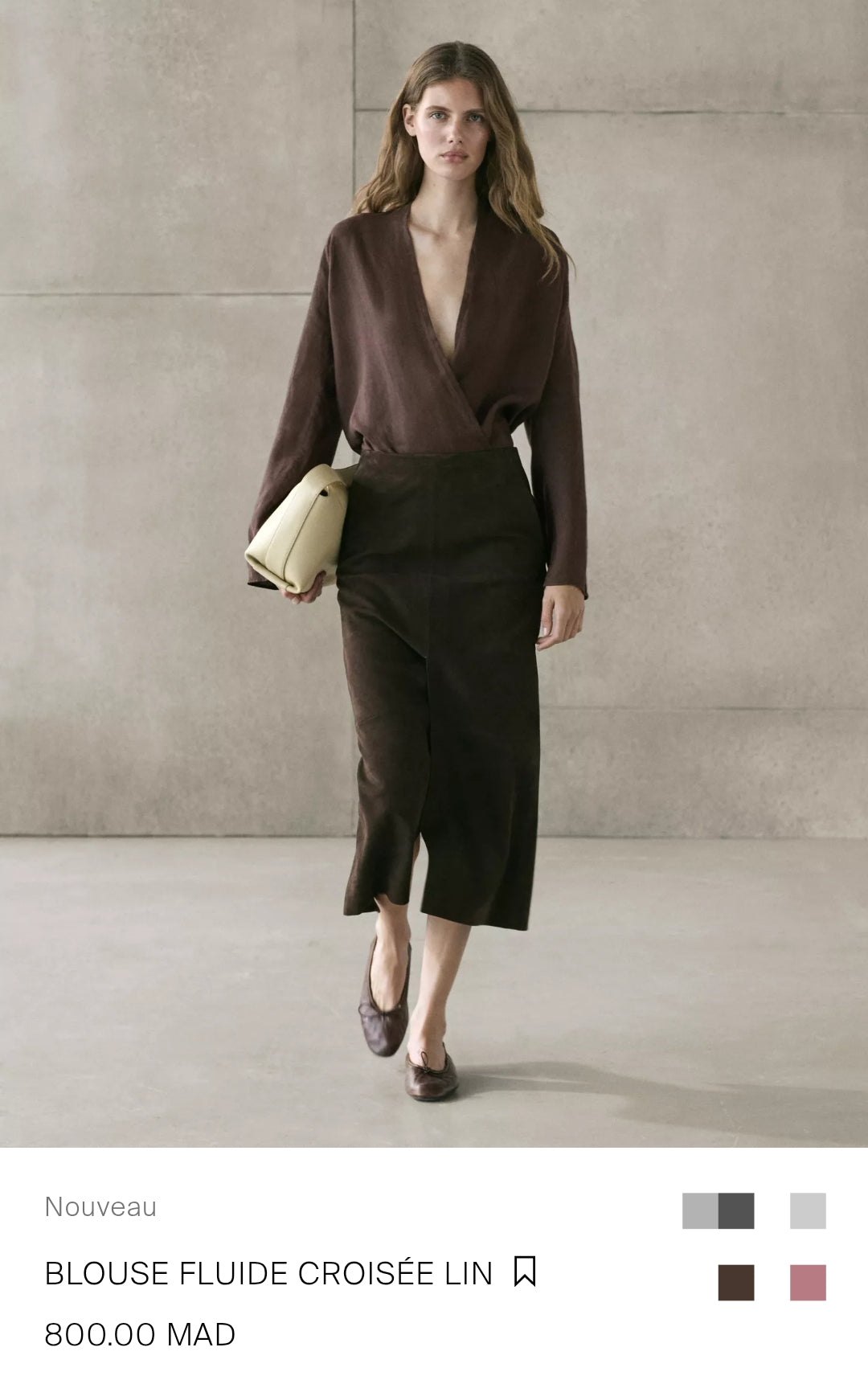 BLOUSE FLUIDE CROISÉE LIN