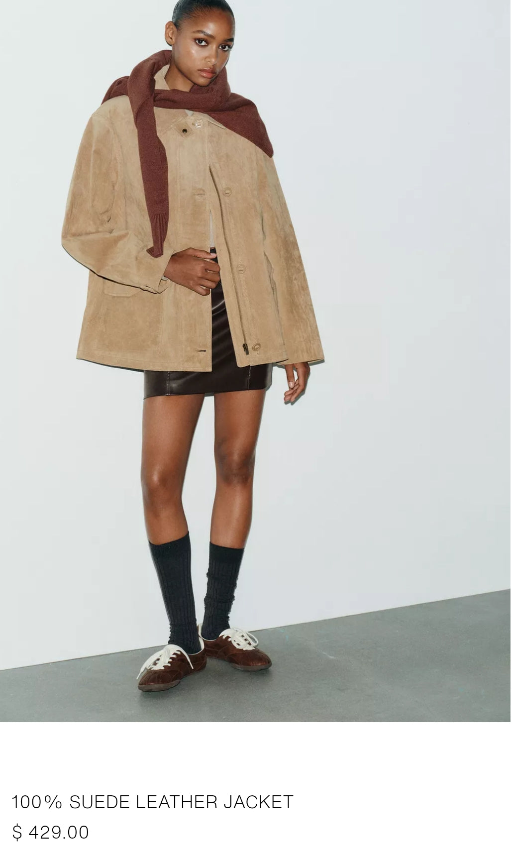 100% SUEDE LEATHER JACKET
