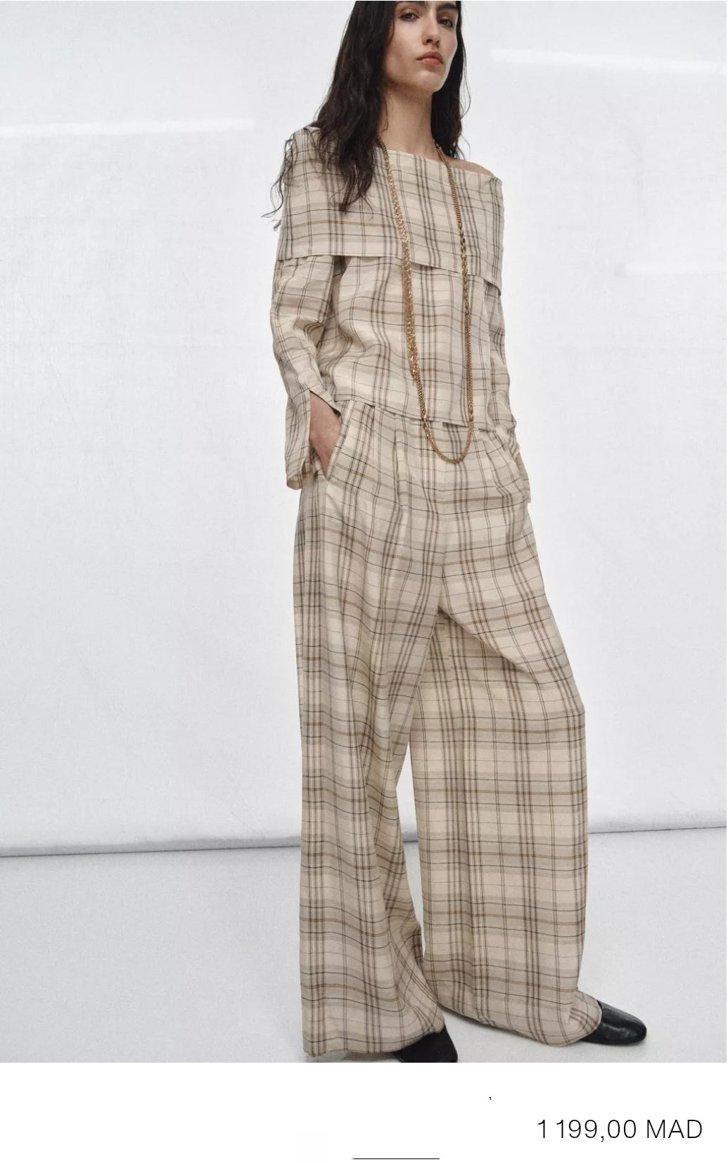 PANTALON À CARREAUX ZW COLLECTION