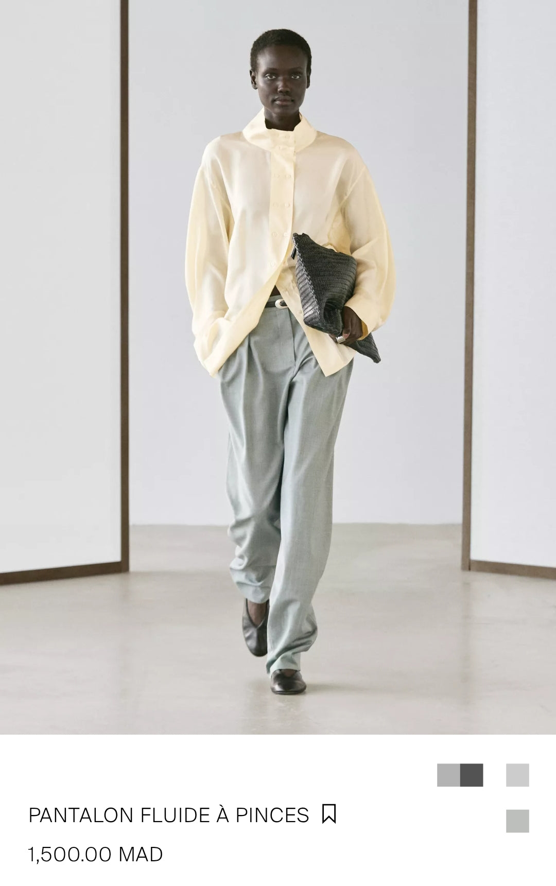 PANTALON FLUIDE À PINCES