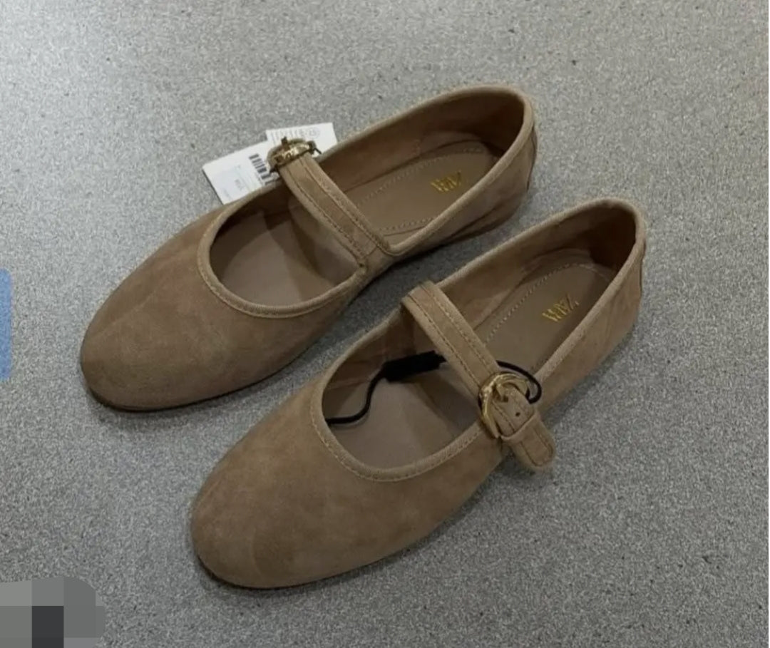 BALLERINES EN DAIM