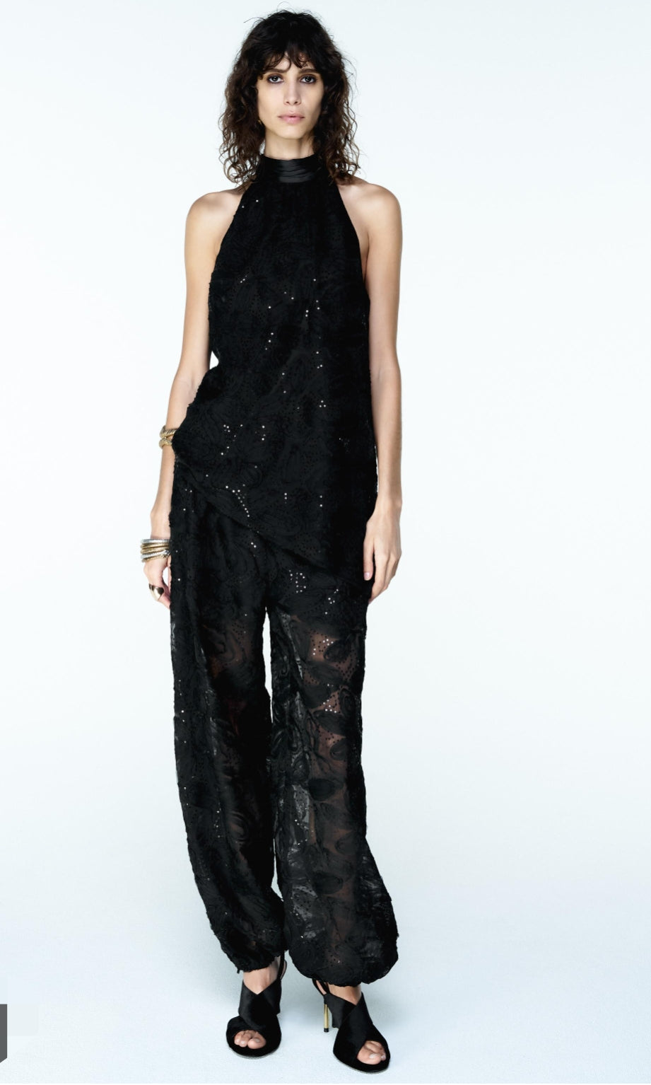 PANTALON BOUFFANT À PAILLETTES