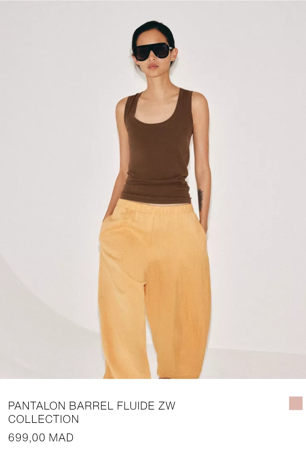 PANTALON BARREL FLUIDE ZW COLLECTION