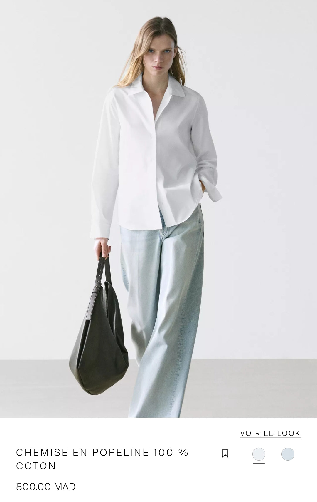 CHEMISE EN POPELINE 100 % COTON