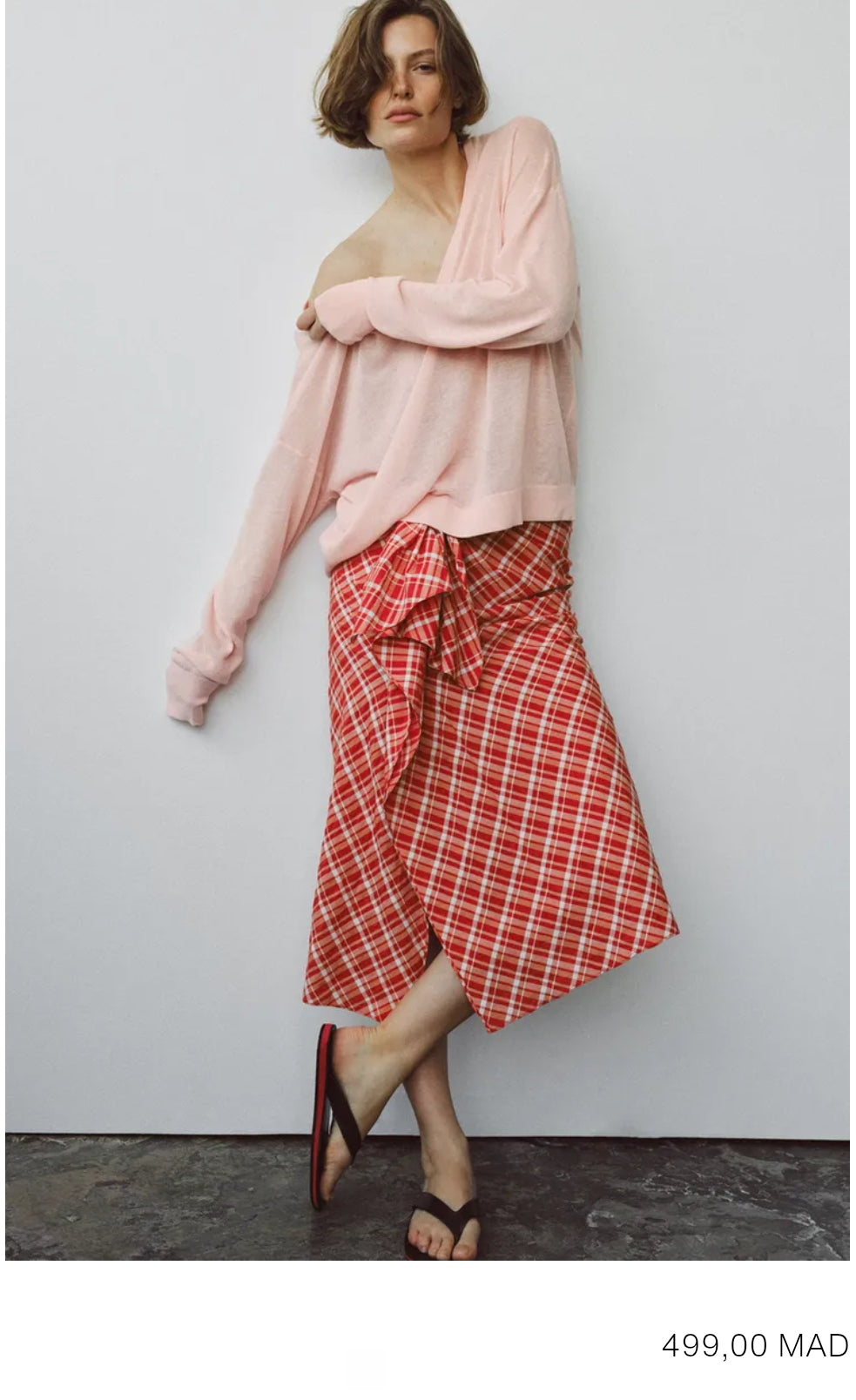 JUPE MI-LONGUE À CARREAUX ZW COLLECTION