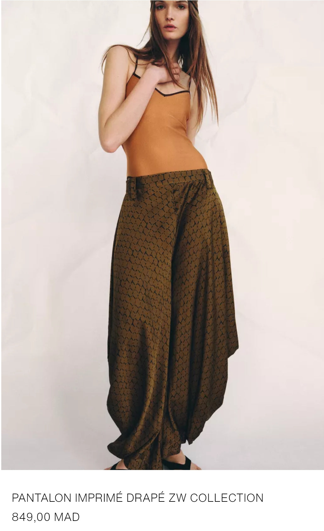 PANTALON IMPRIMÉ DRAPÉ ZW COLLECTION