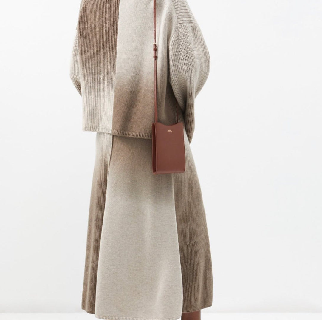 A.P.C. POCHETTE TOUR DE COU EN CUIR LISSE JAMIE