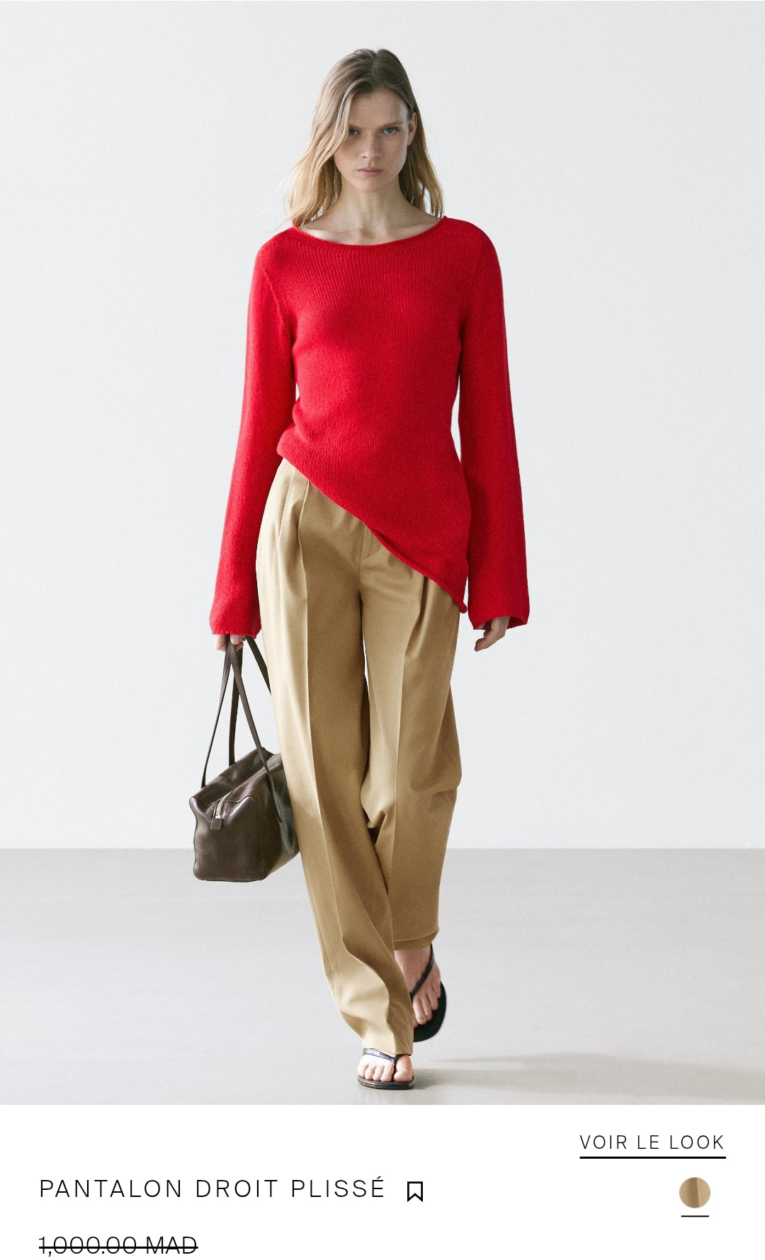 Pantalon droit plissé