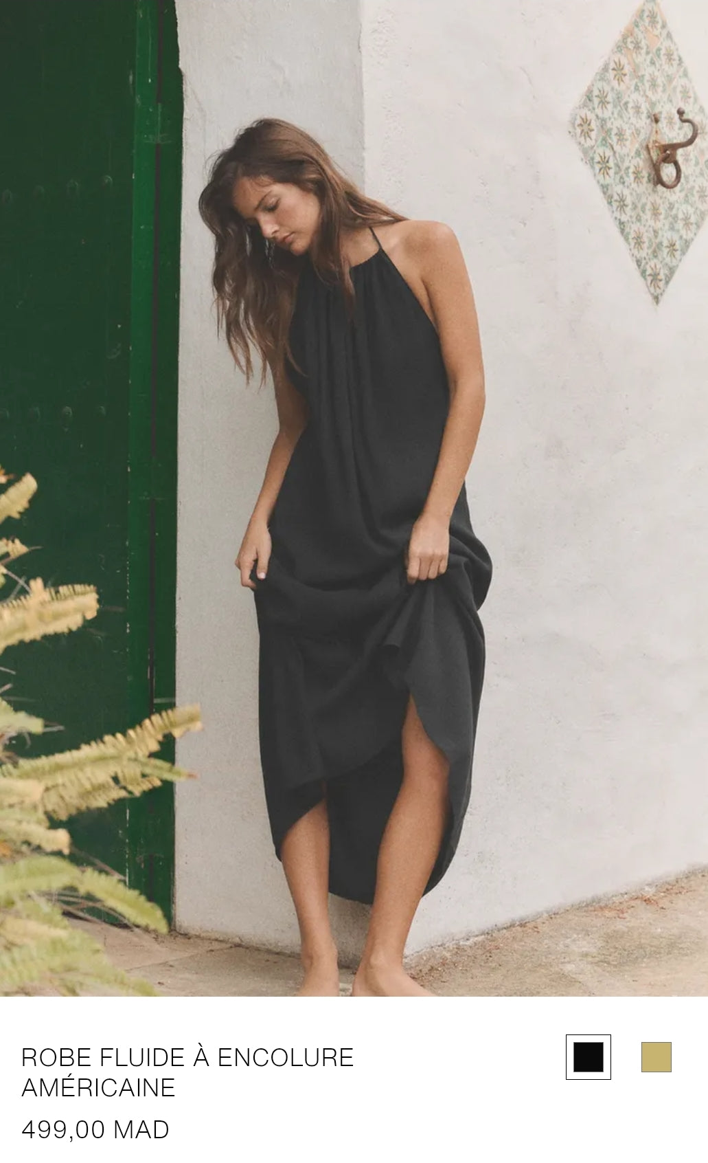 ROBE FLUIDE À ENCOLURE AMÉRICAINE