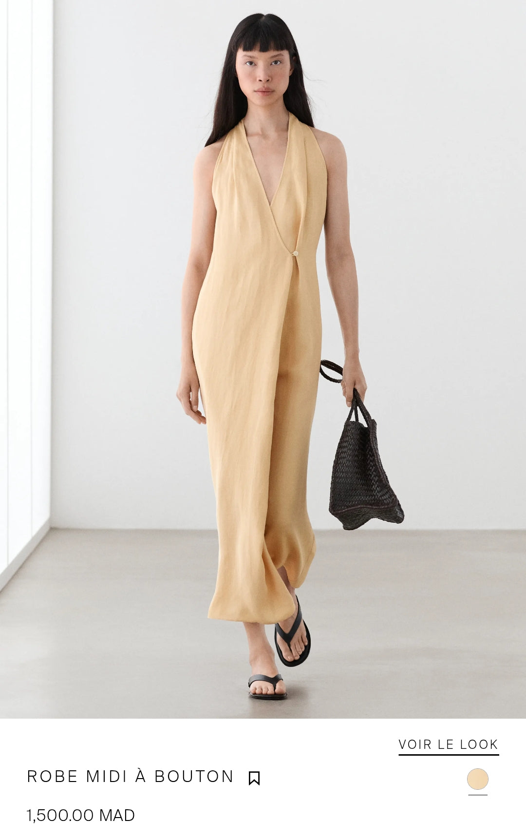 ROBE MIDI À BOUTON