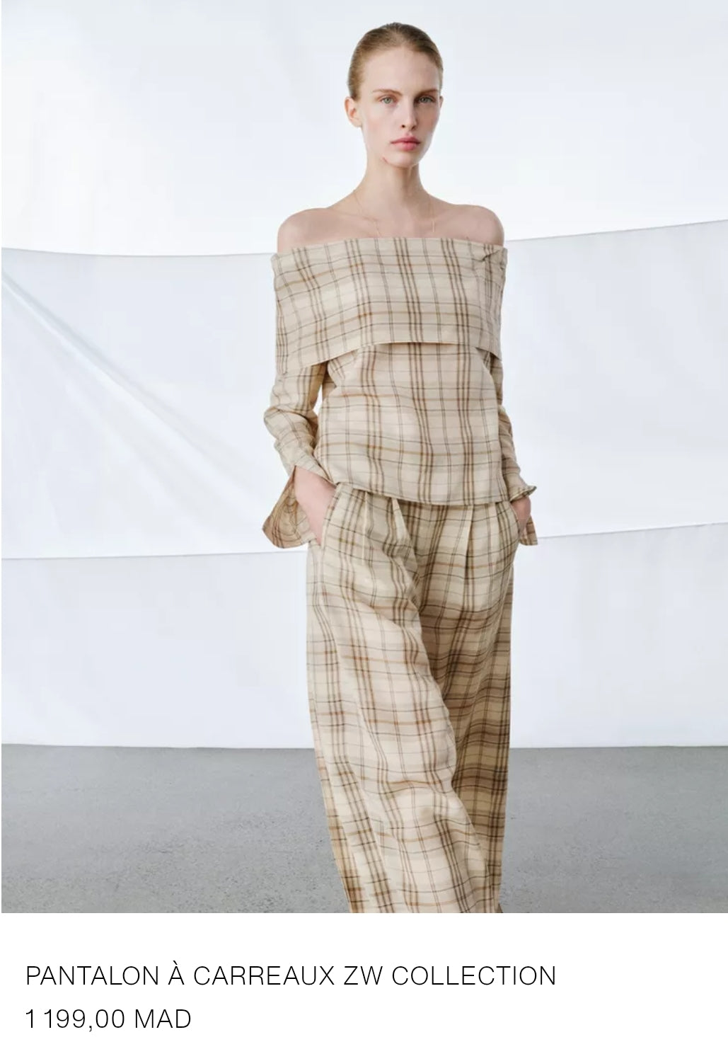 PANTALON À CARREAUX ZW COLLECTION