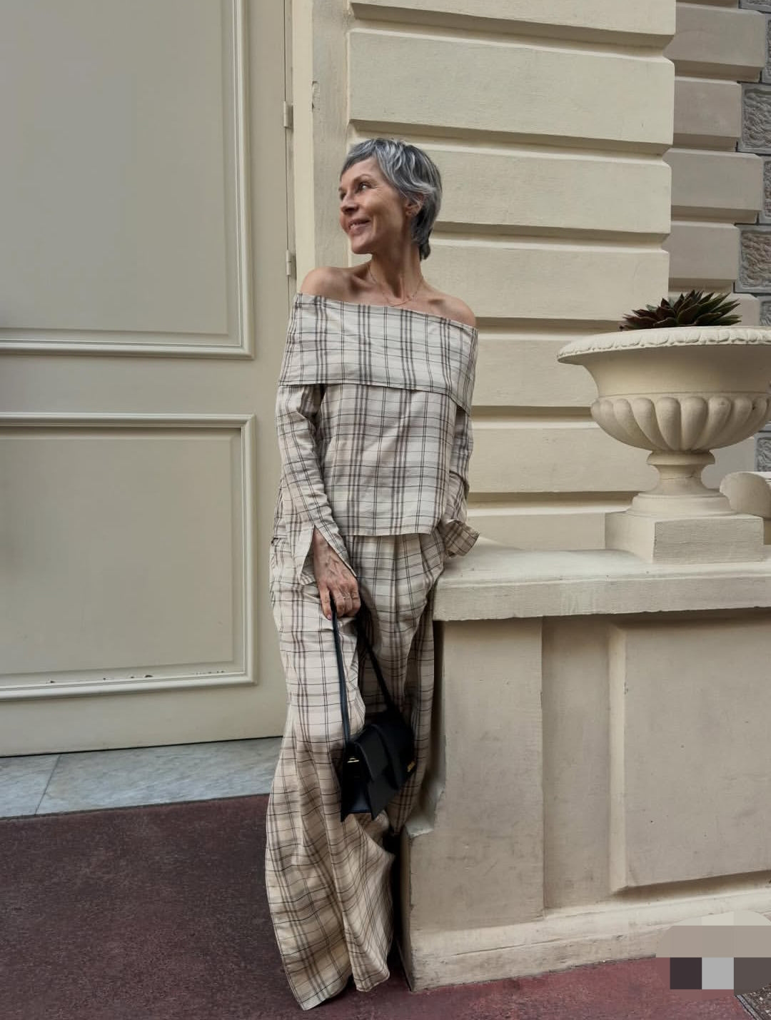 PANTALON À CARREAUX ZW COLLECTION