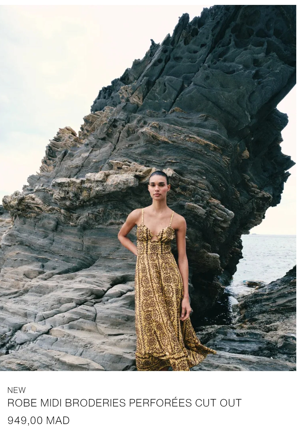 ROBE MIDI BRODERIES PERFORÉES CUT OUT