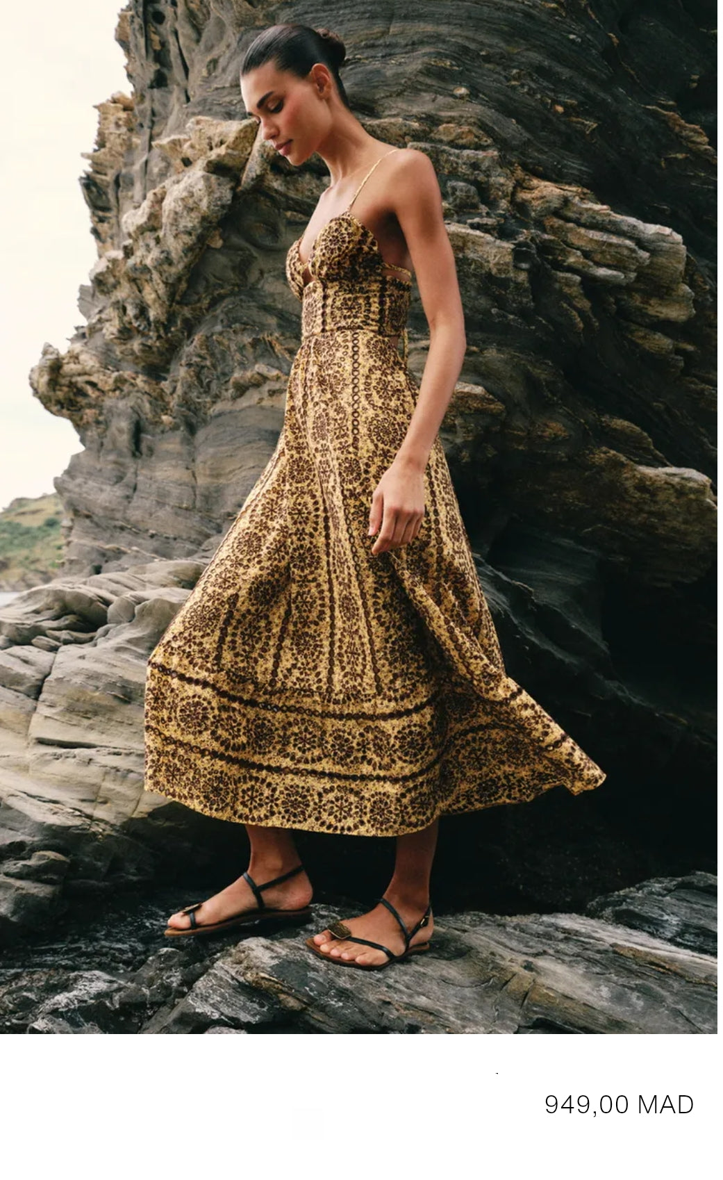 ROBE MIDI BRODERIES PERFORÉES CUT OUT