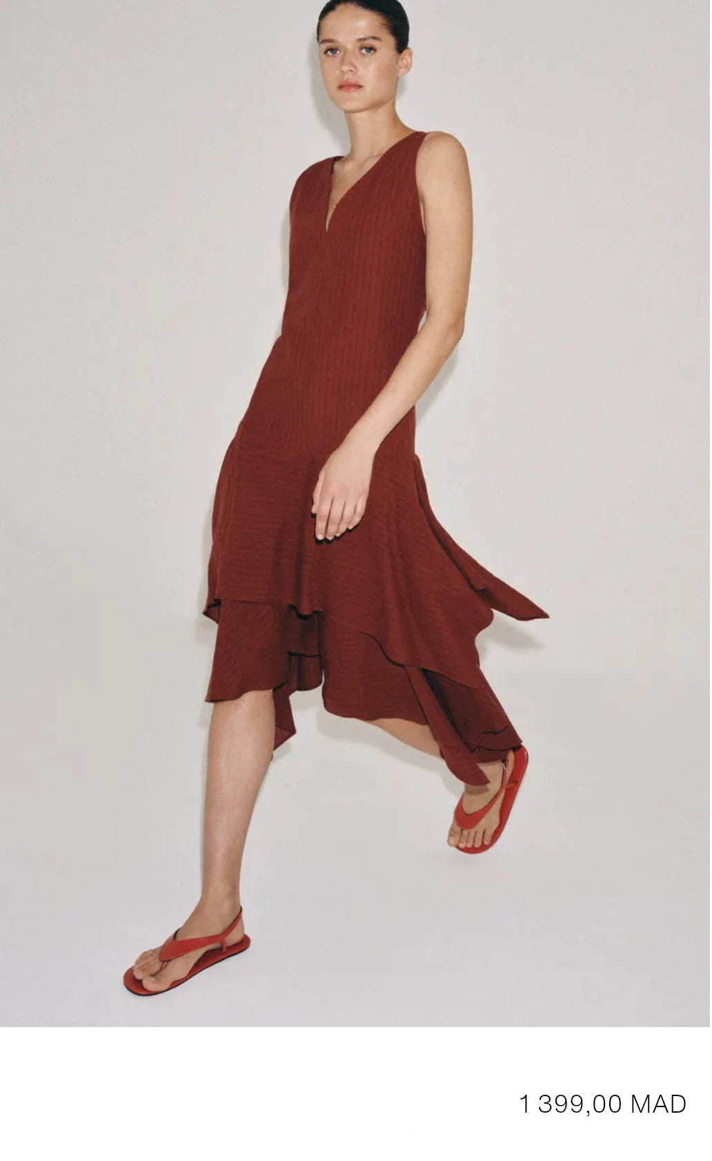 ROBE ASYMÉTRIQUE À RAYURES ZW COLLECTION
