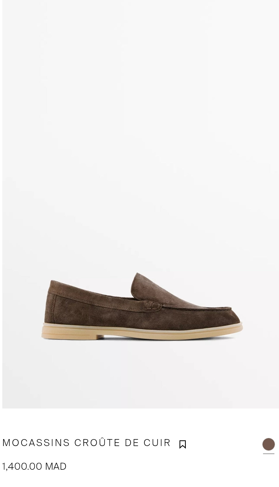 MOCASSINS CROÛTE DE CUIR FEMMES
