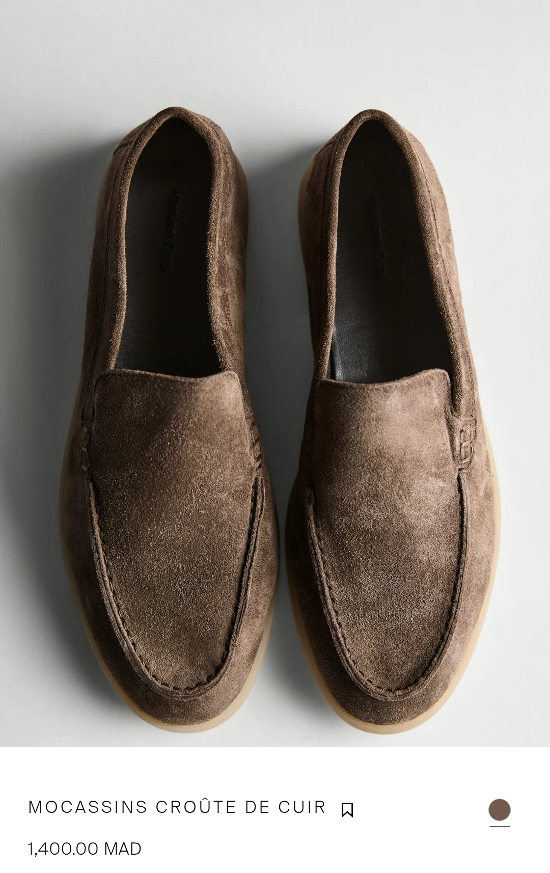 MOCASSINS CROÛTE DE CUIR FEMMES