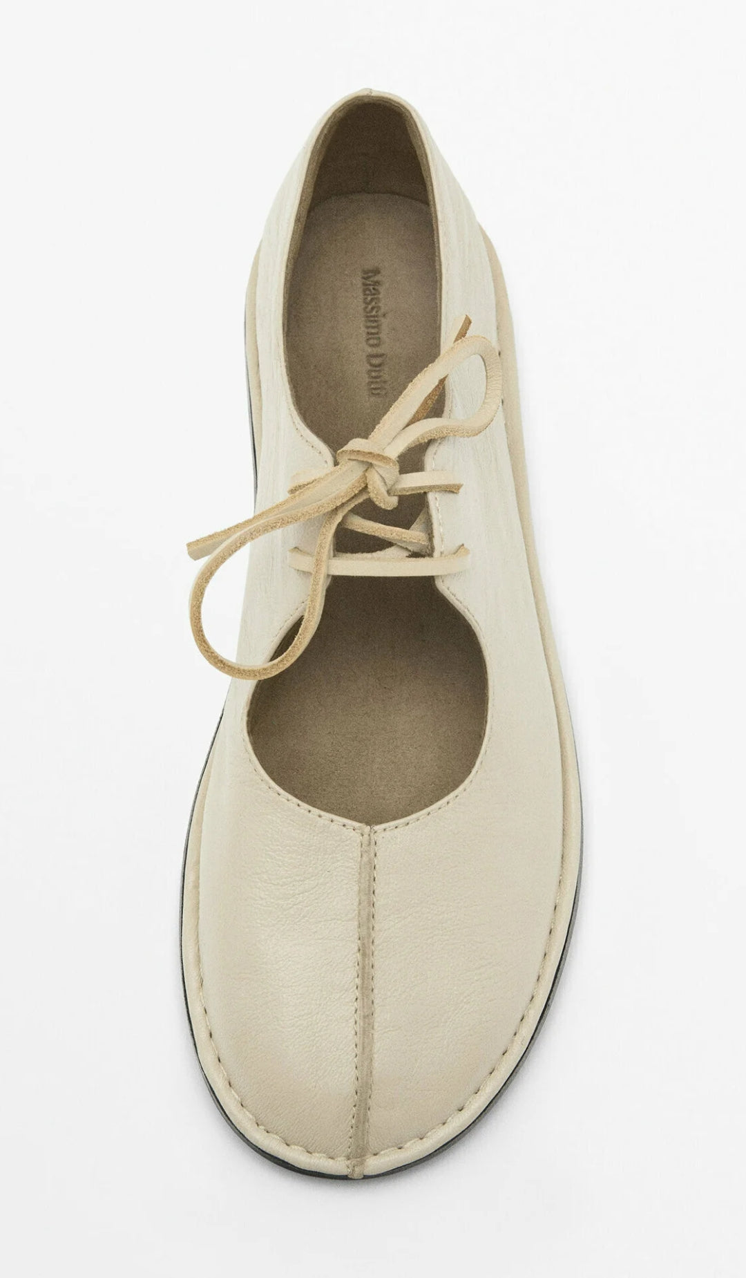 CHAUSSURES PLATES AVEC NŒUD CUIR FROISSÉ