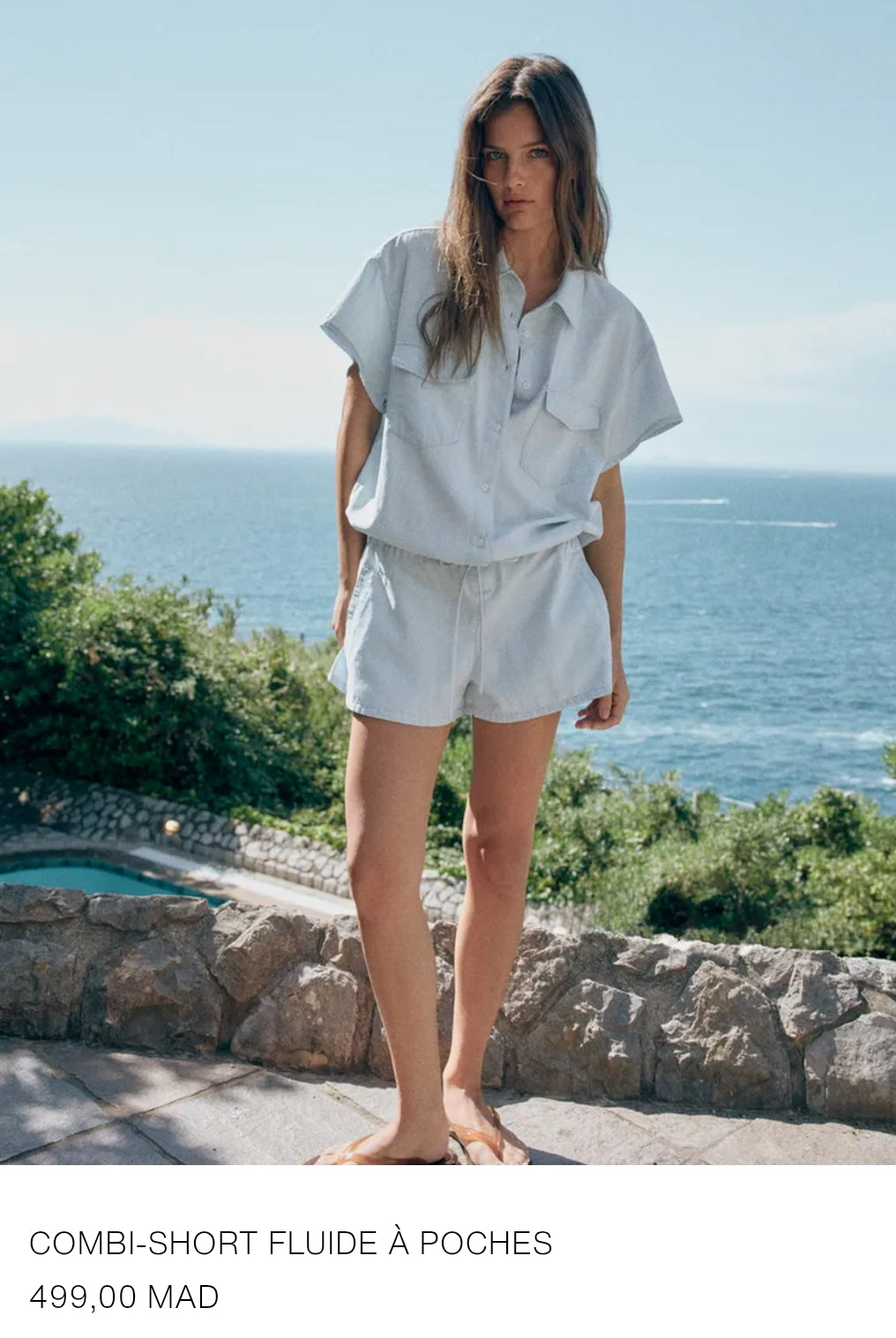 COMBI-SHORT FLUIDE À POCHES