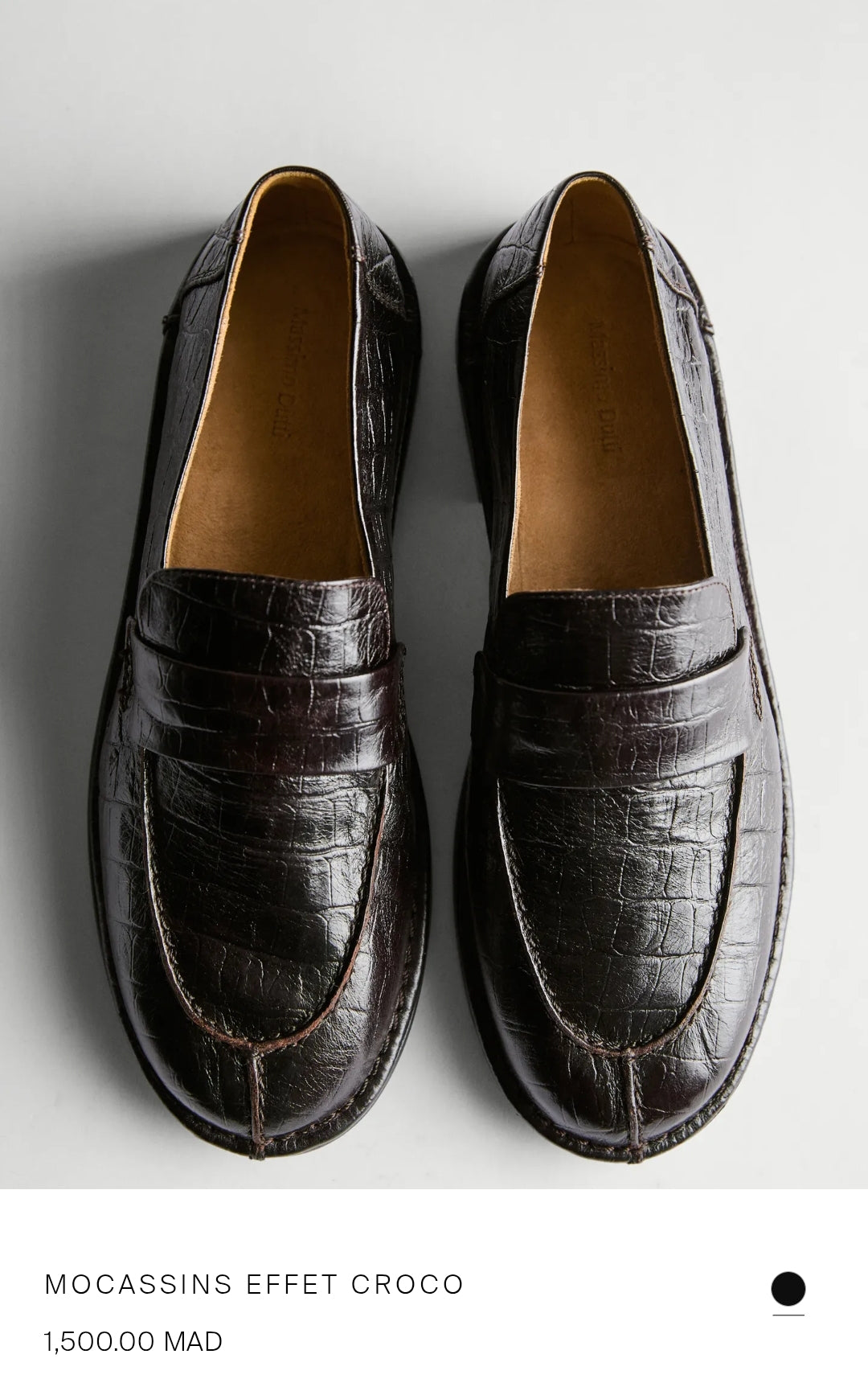 MOCASSINS EFFET CROCO