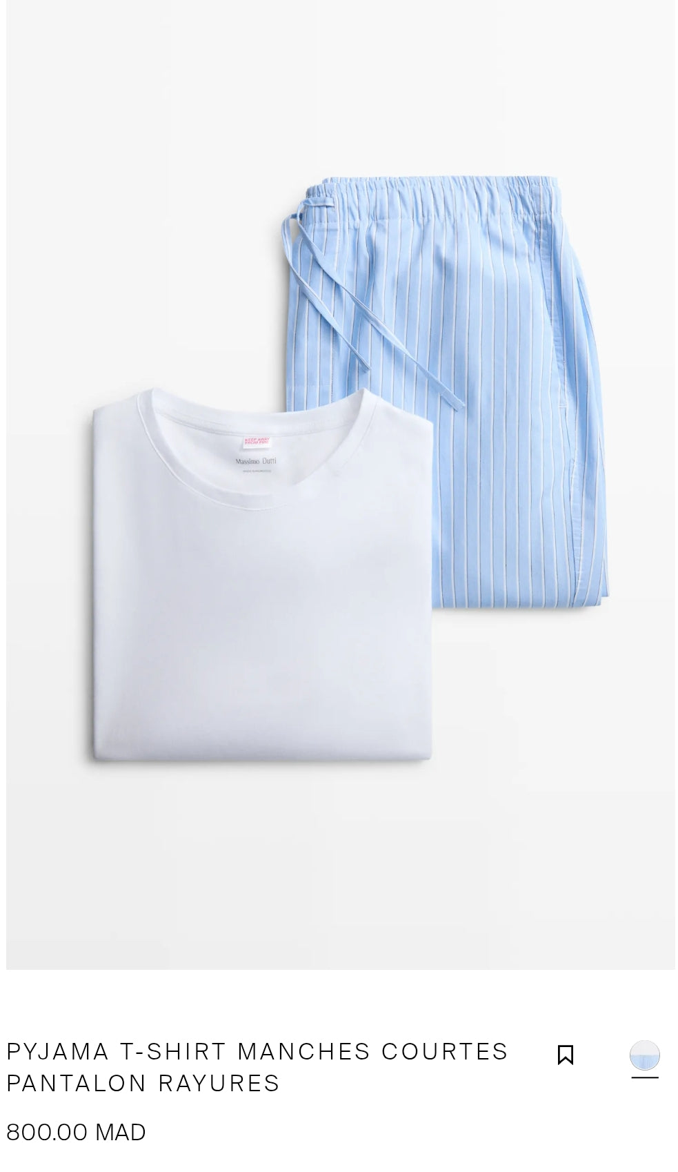 PYJAMA T-SHIRT MANCHES COURTES PANTALON RAYURES UNISEXE
