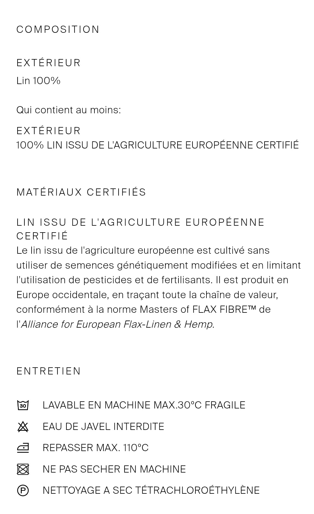 CHEMISE LIN 100 % BOUTONS-PRESSION