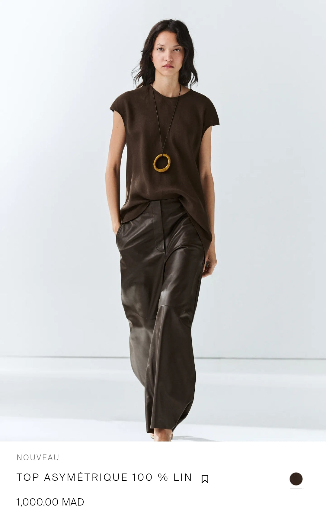 TOP ASYMÉTRIQUE 100 % LIN