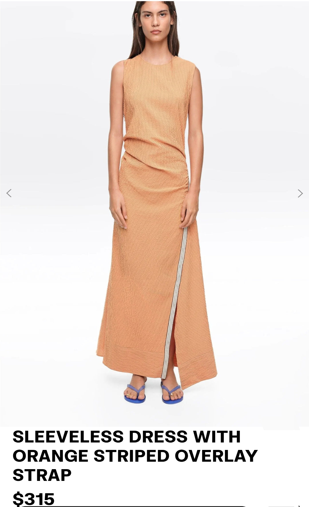 ROBE SANS MANCHES BRIDE SUPERPOSÉE RAYURES BLEUES (Copie)
