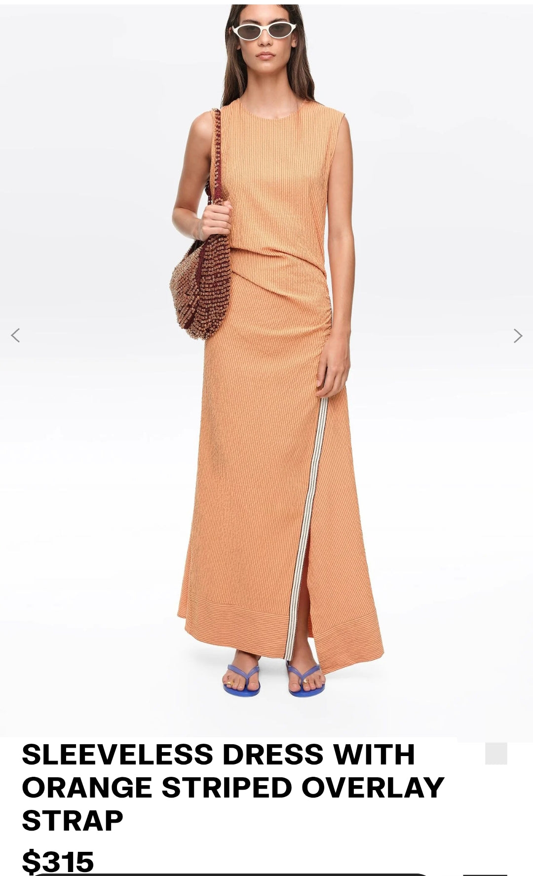 ROBE SANS MANCHES BRIDE SUPERPOSÉE RAYURES BLEUES (Copie)