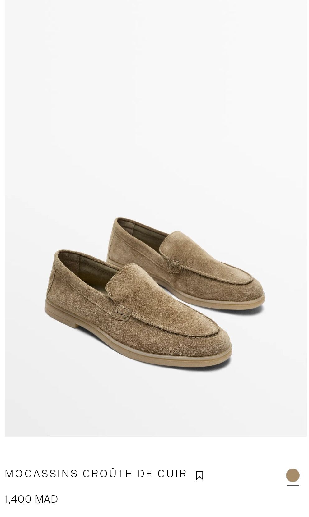 MOCASSINS CROÛTE DE CUIR