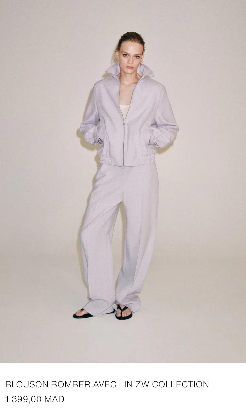 BLOUSON BOMBER AVEC LIN ZW COLLECTION