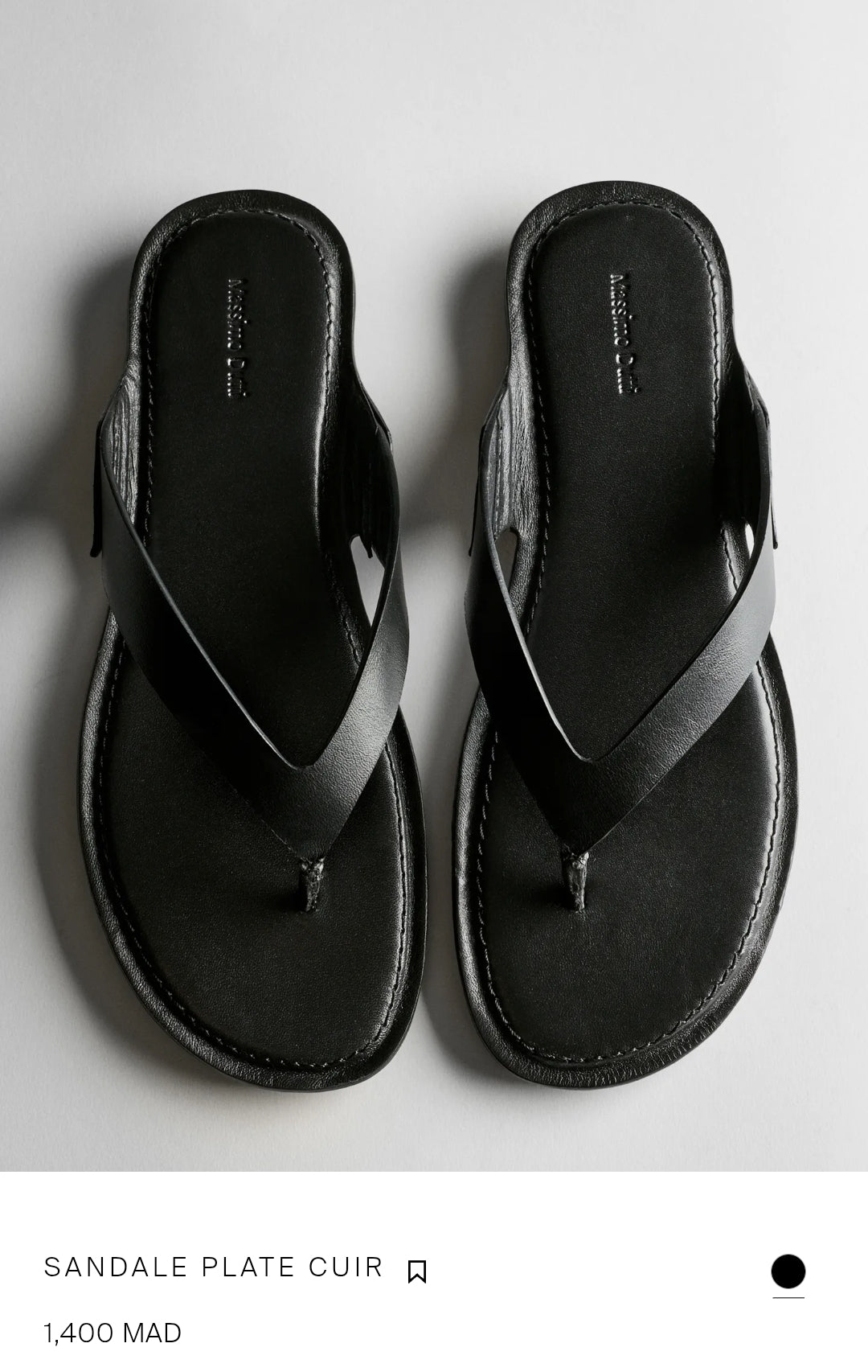 SANDALE PLATE CUIR