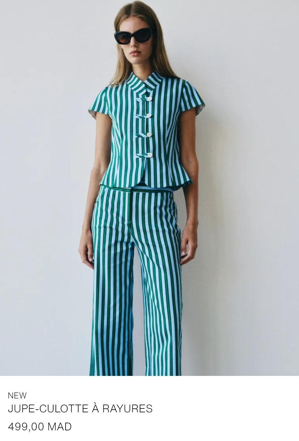 JUPE-CULOTTE À RAYURES