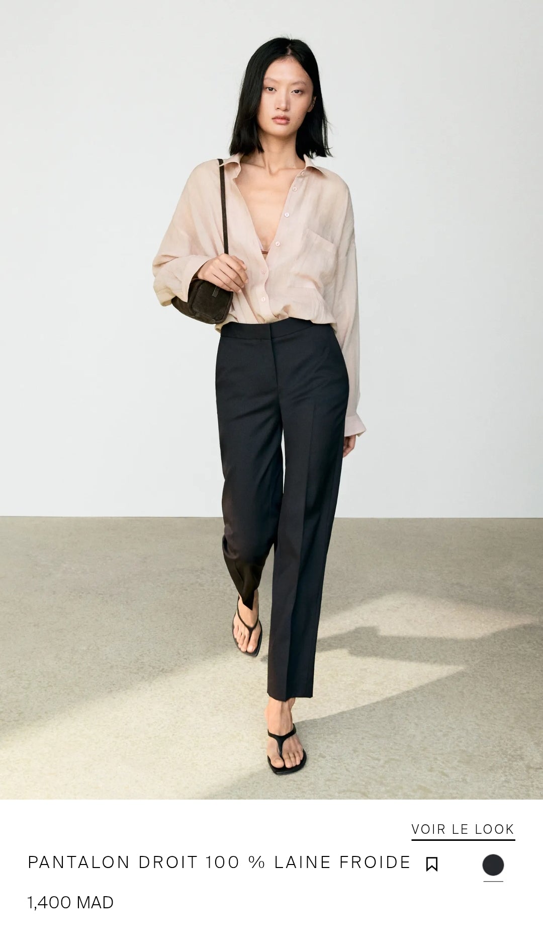 PANTALON DROIT 100 % LAINE FROIDE