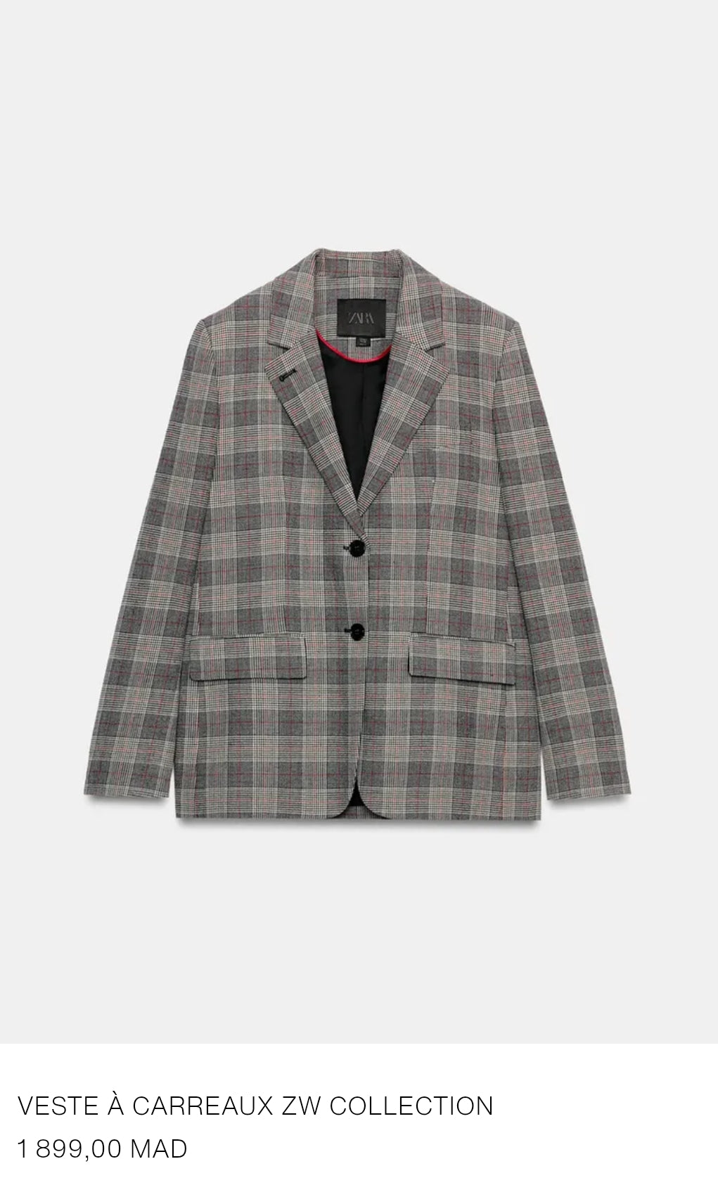VESTE À CARREAUX ZW COLLECTION