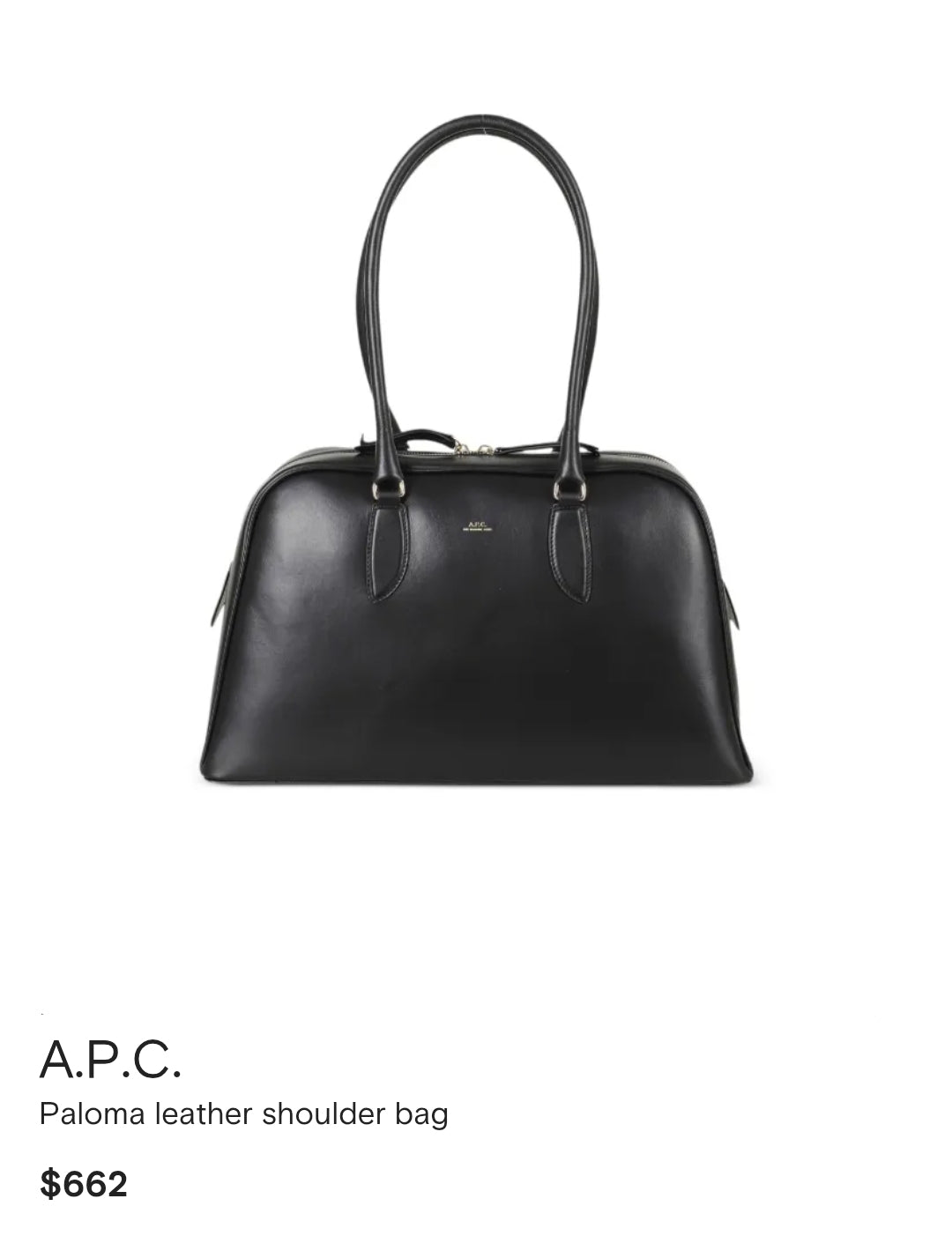 A.P.C. PALOMA LEATHER SHOULDER BAG