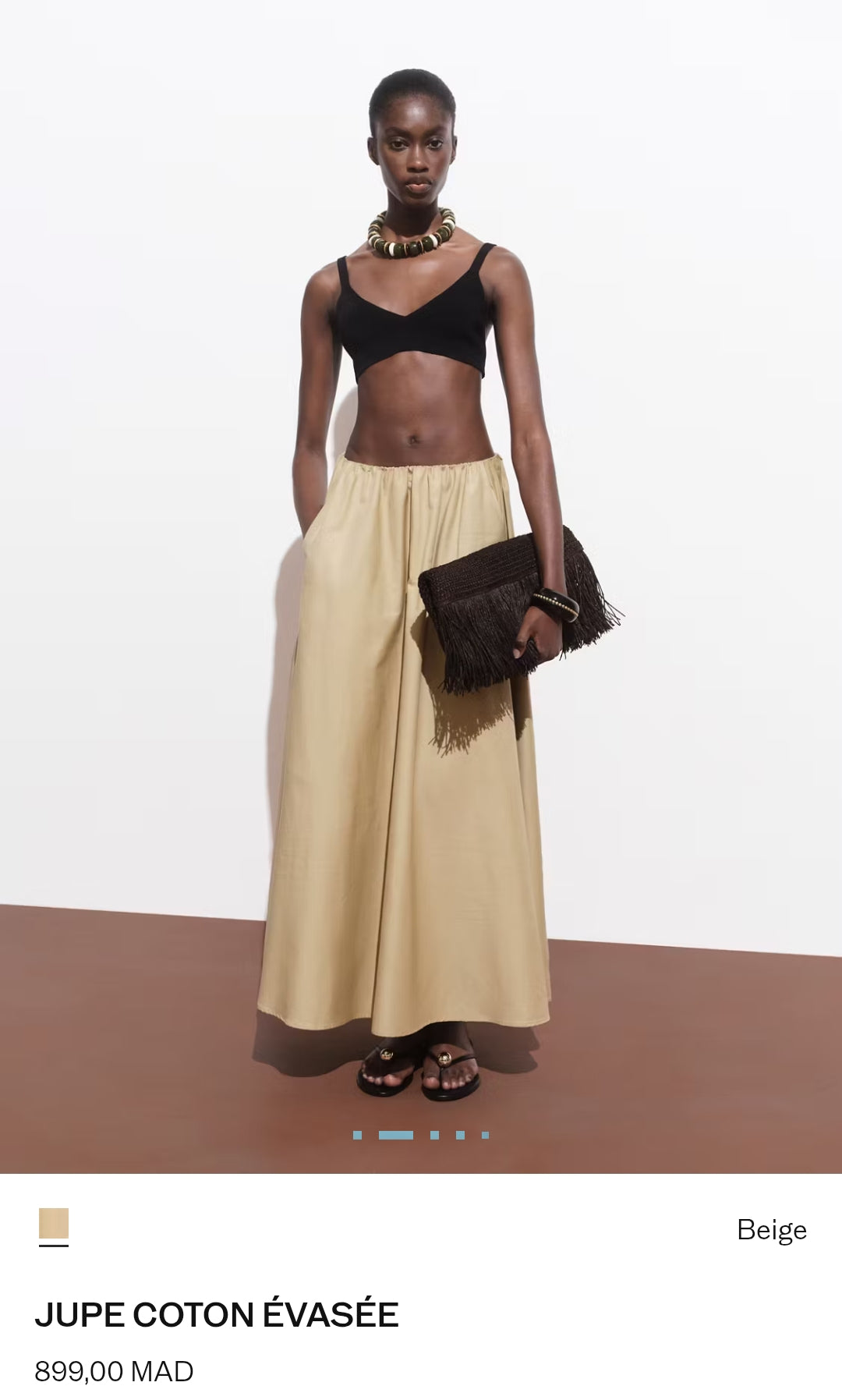 JUPE COTON ÉVASÉE MANGO