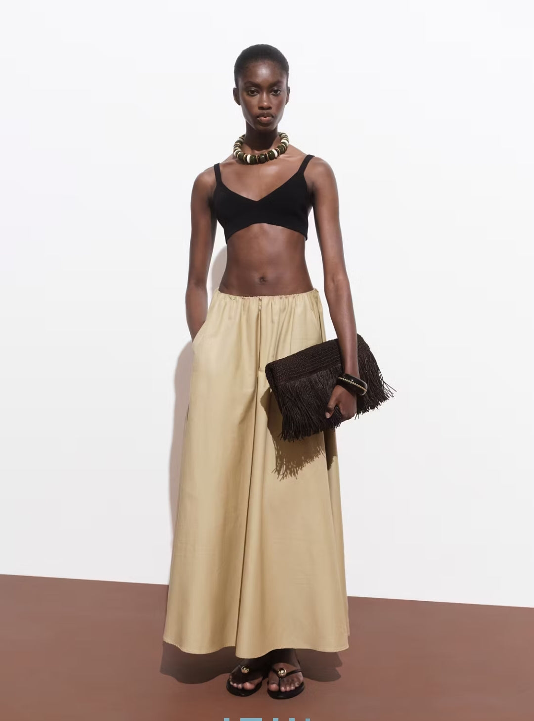 JUPE COTON ÉVASÉE MANGO