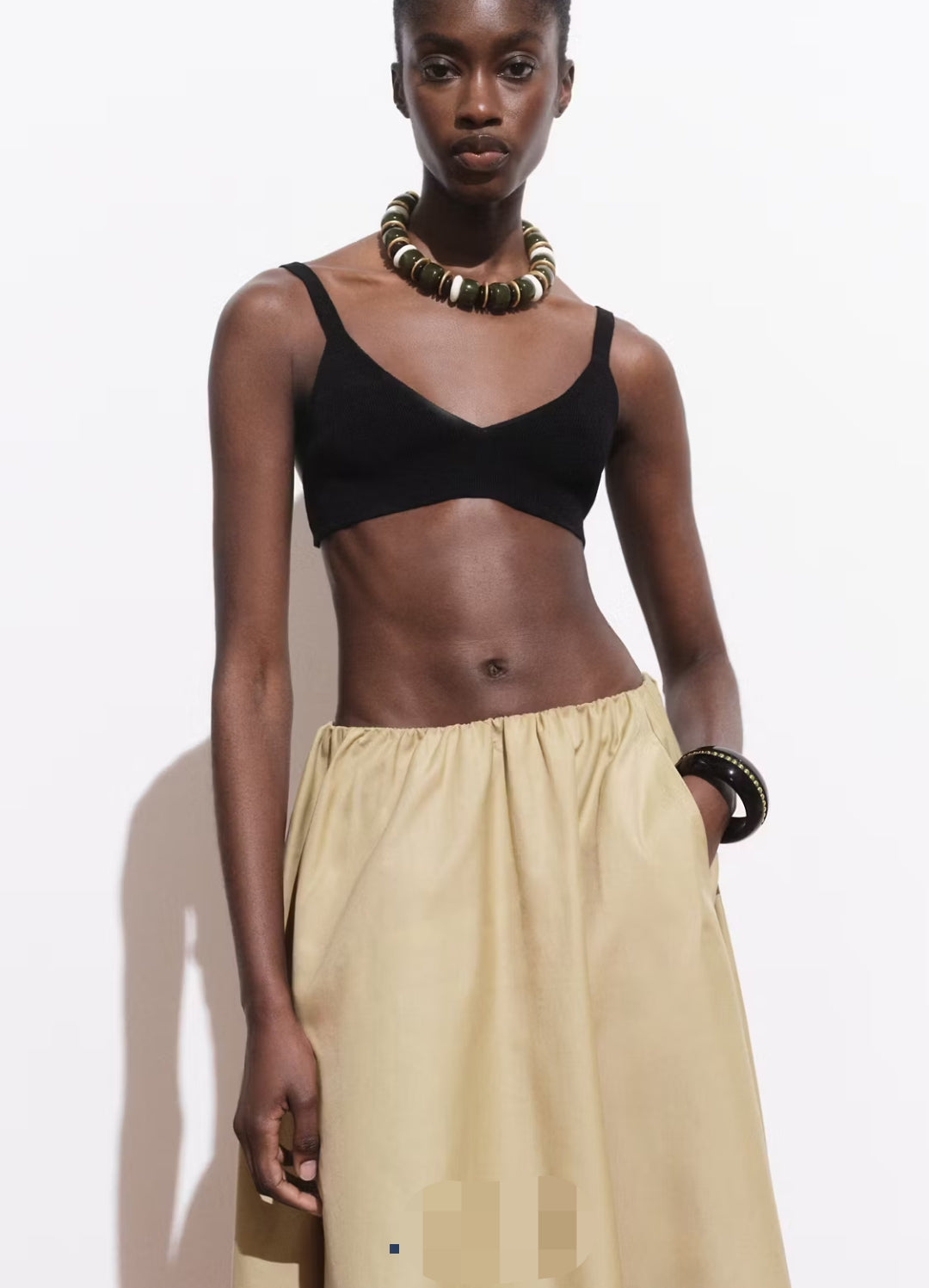 JUPE COTON ÉVASÉE MANGO