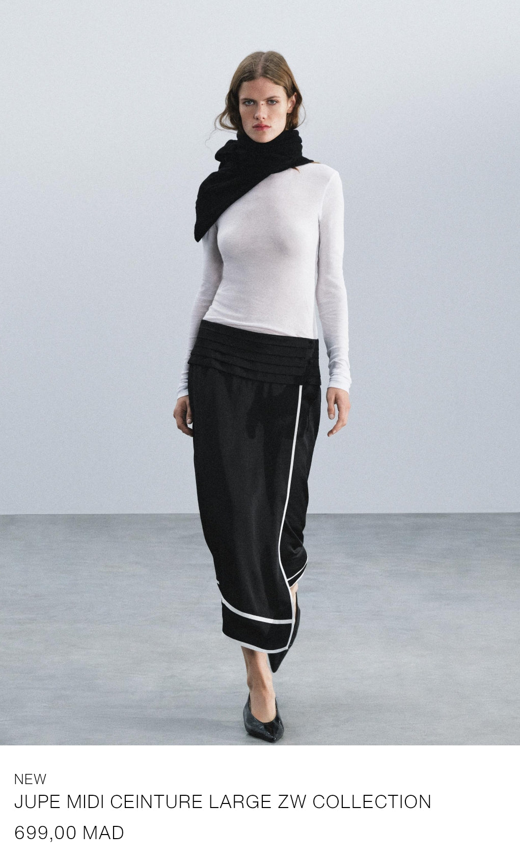 JUPE MIDI CEINTURE LARGE ZW COLLECTION